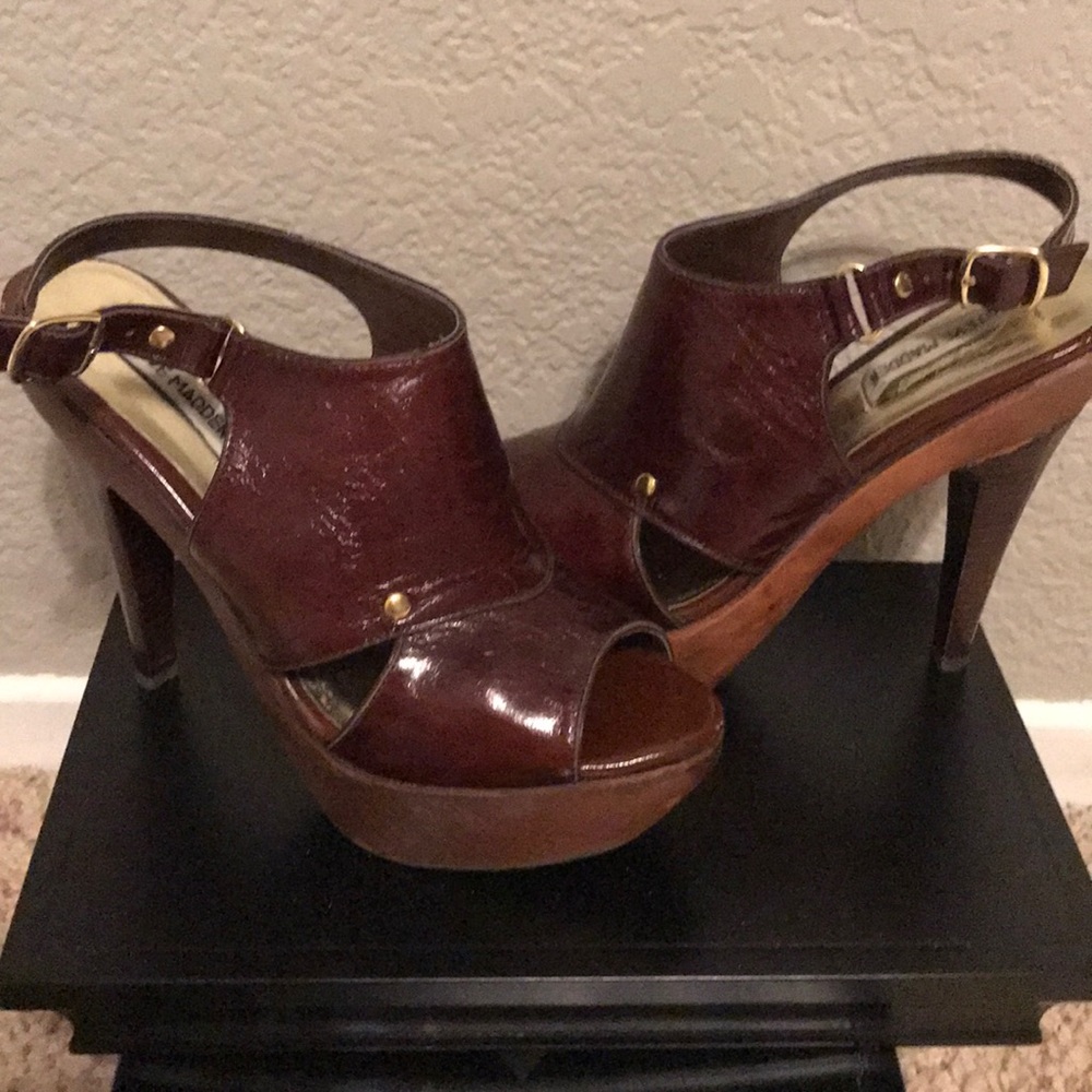 Steve Madden Tacee Platform  Brown Leather 8.5